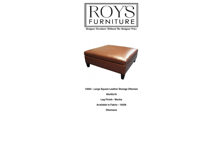 12054 Leather Storage Ottoman