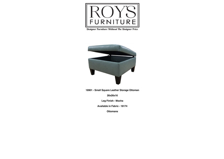 18901 Leather Storage Ottoman