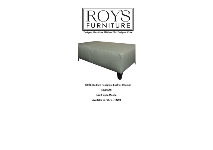 18932 Leather Ottoman
