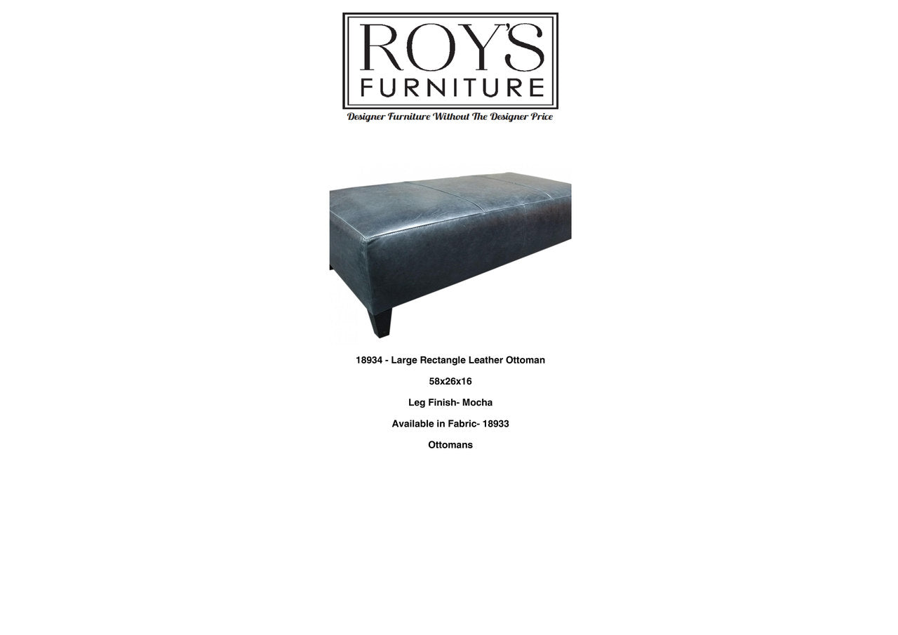 18934 Leather Ottoman