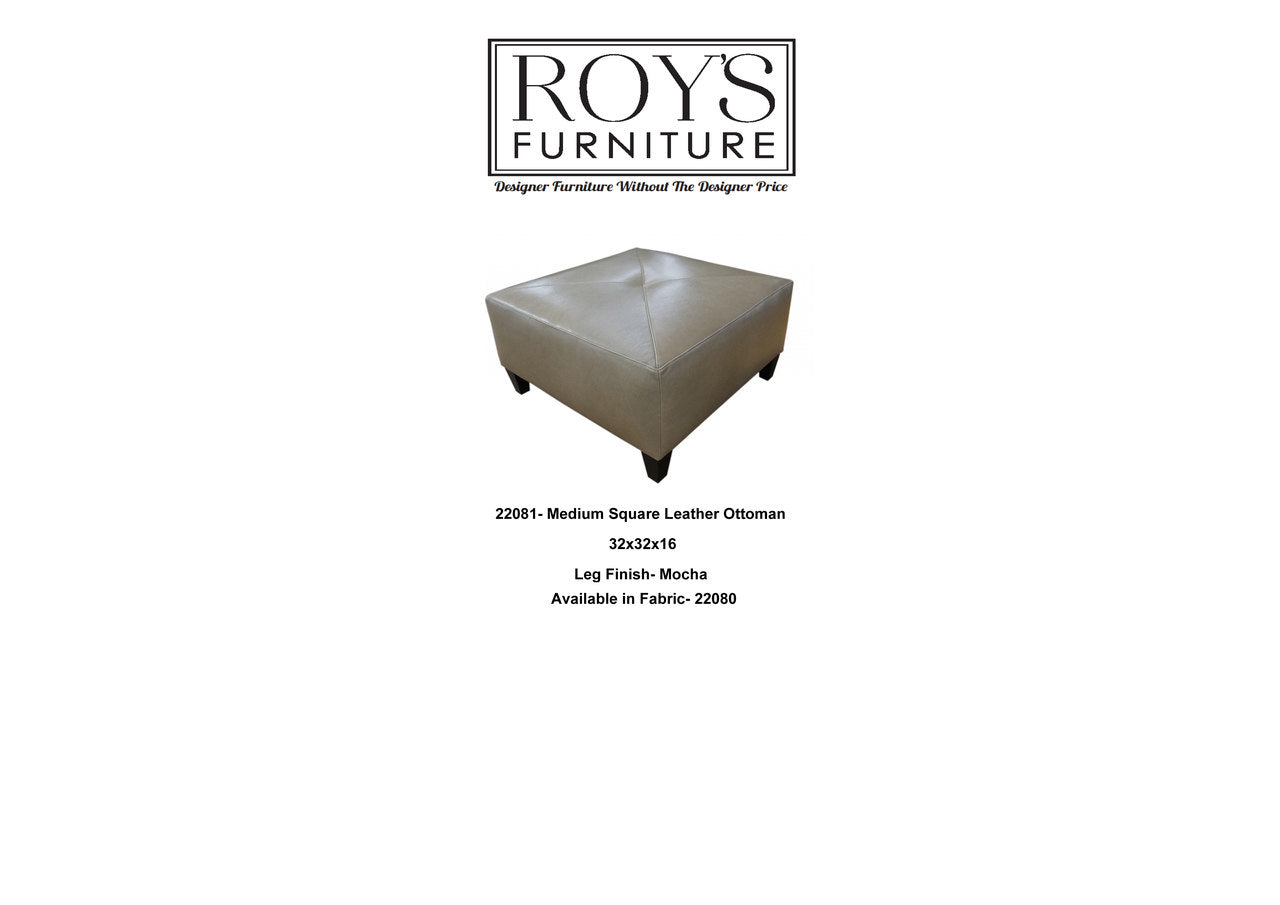 22081 Leather Ottoman
