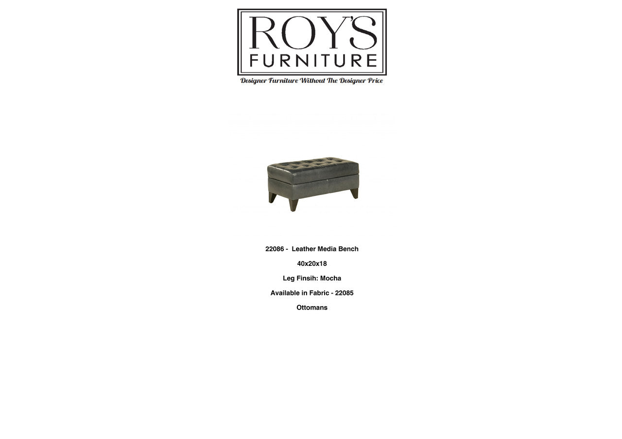 22086 Leather Bench