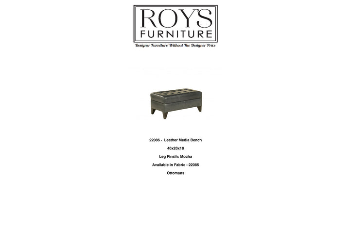22086 Leather Bench