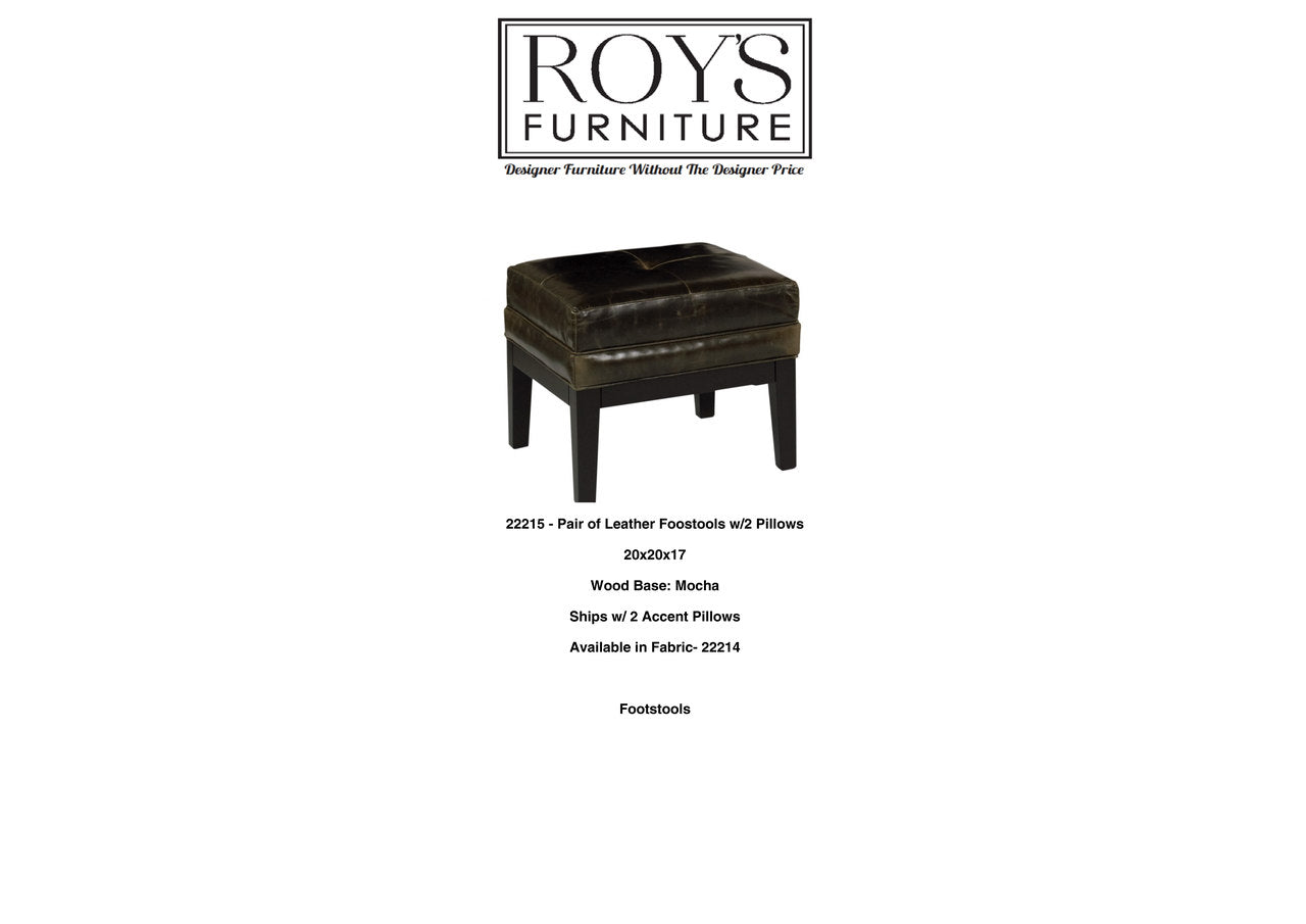 22215 Leather Footstools