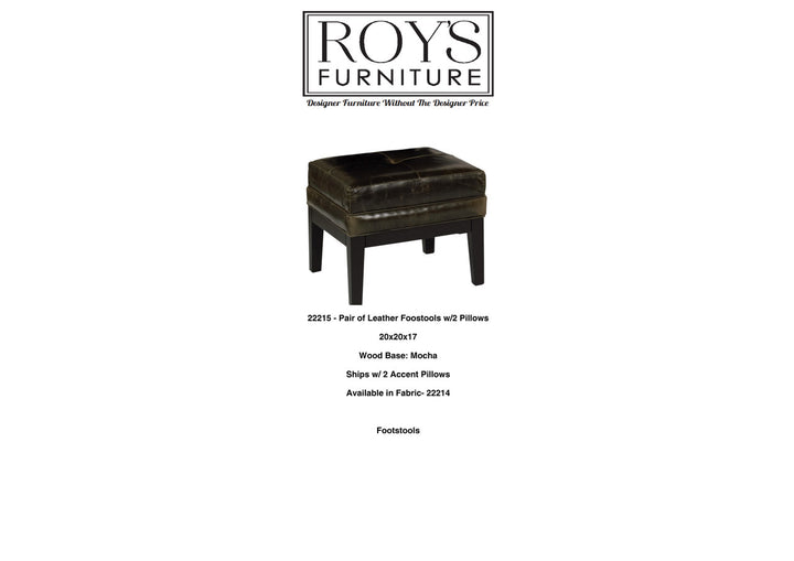 22215 Leather Footstools