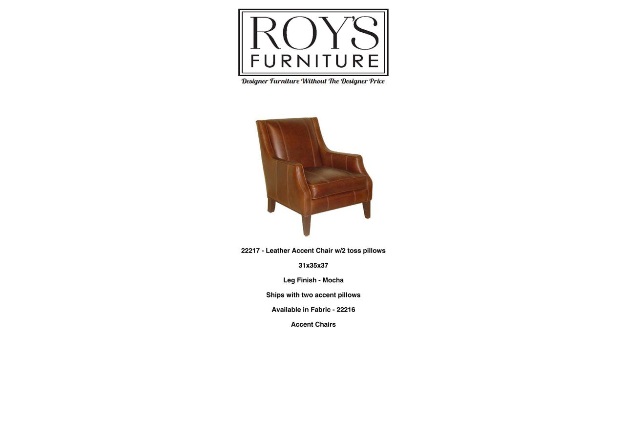 22217 Leather Accent Chair