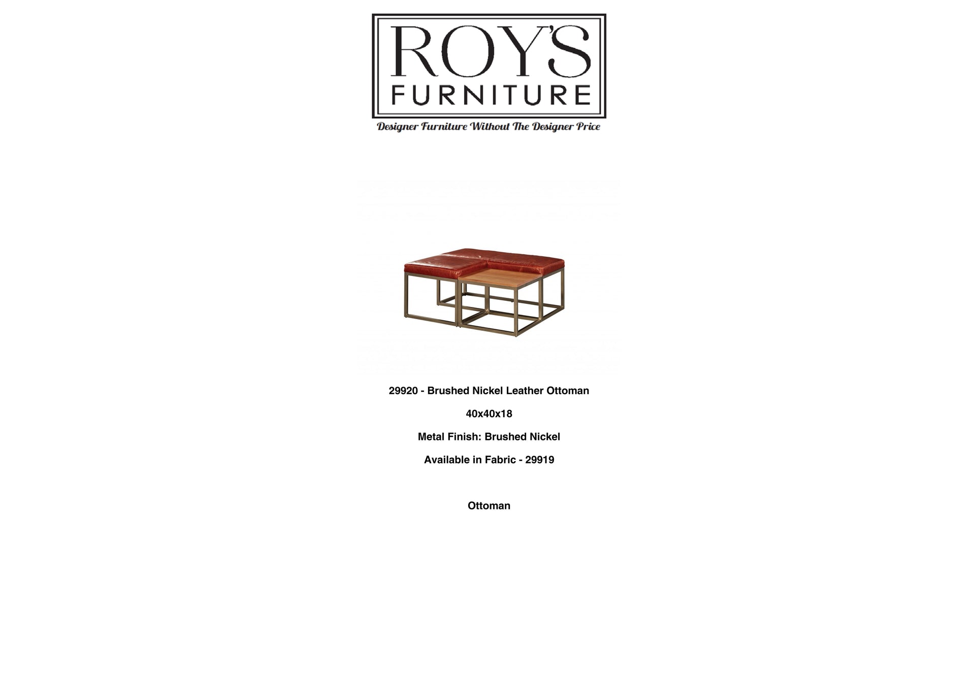 29920 Leather Ottoman