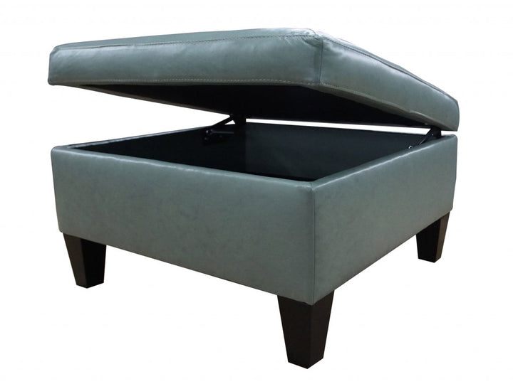 18901 Leather Storage Ottoman