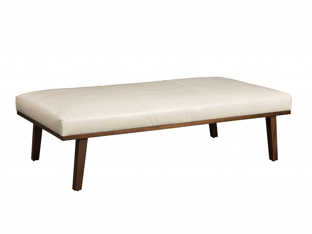 21954 Leather Cocktail Ottoman
