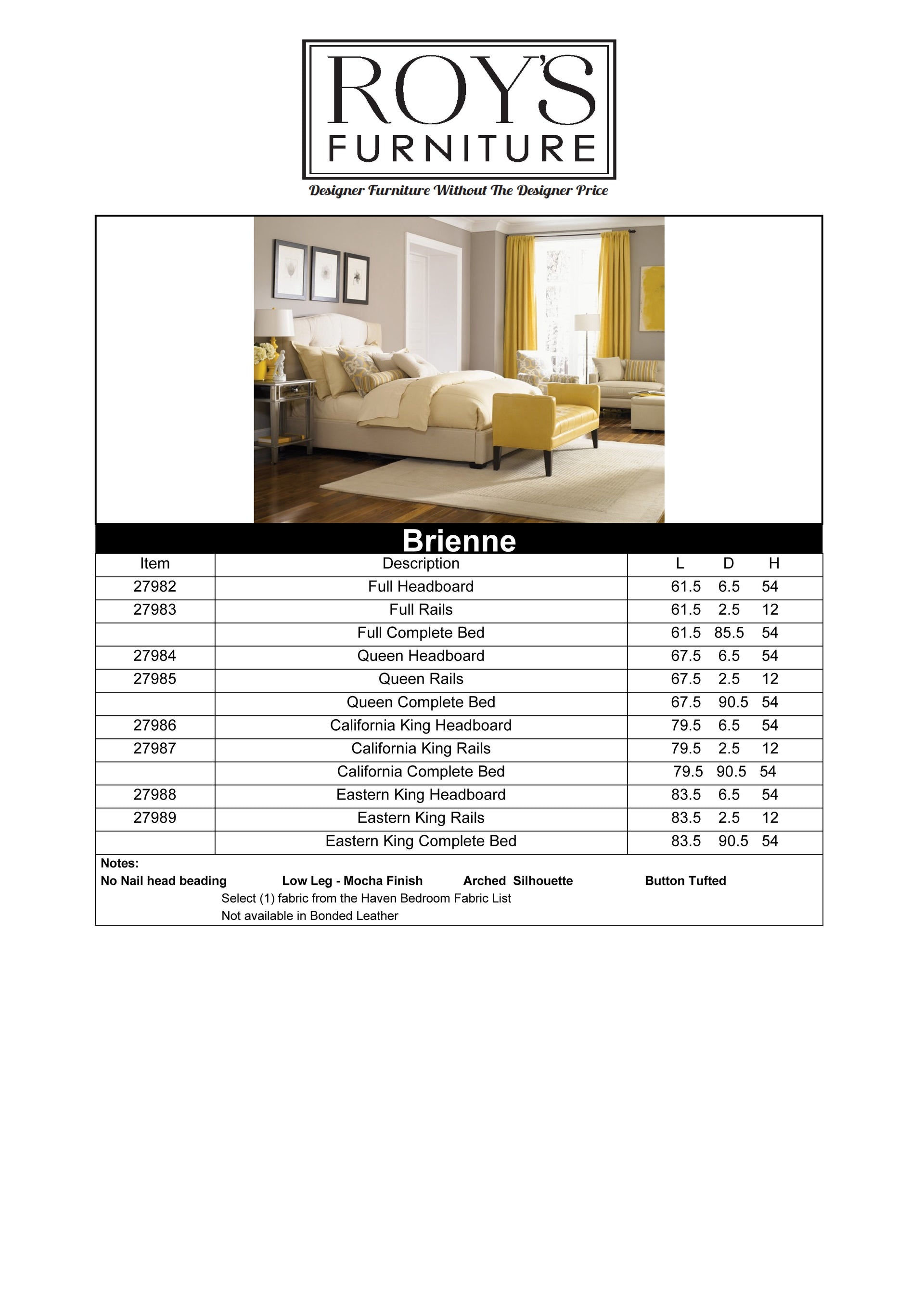 Brienne Upholstered Queen Bed