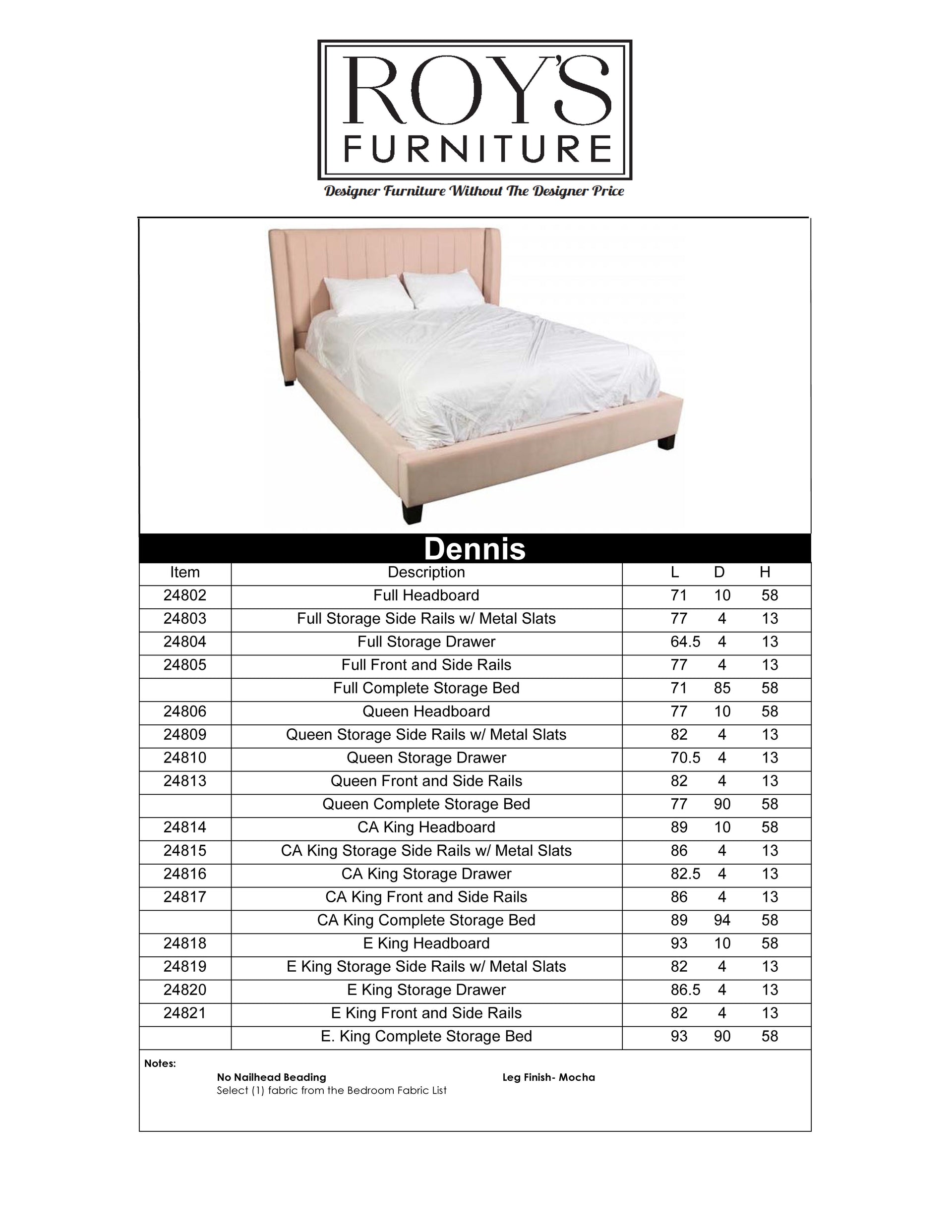 Dennis Upholstered Bed