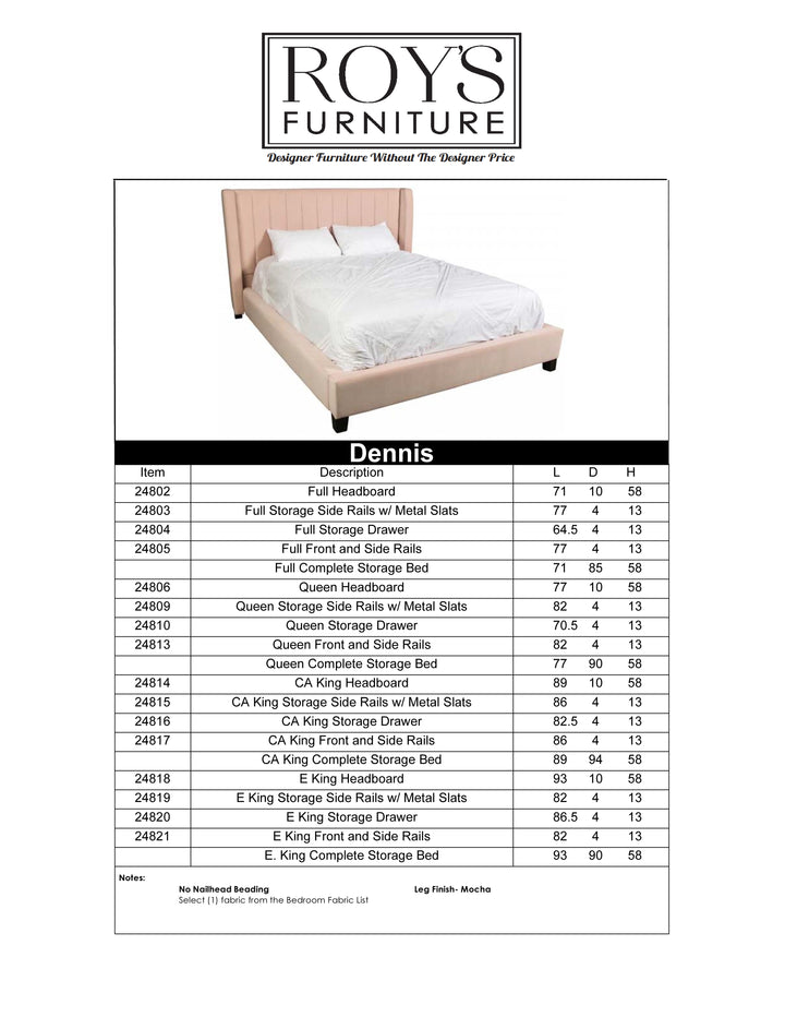 Dennis Upholstered Bed