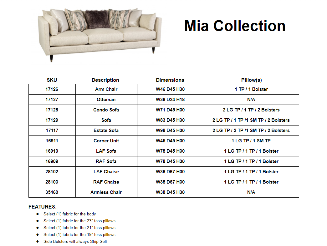 Mia Sectional 