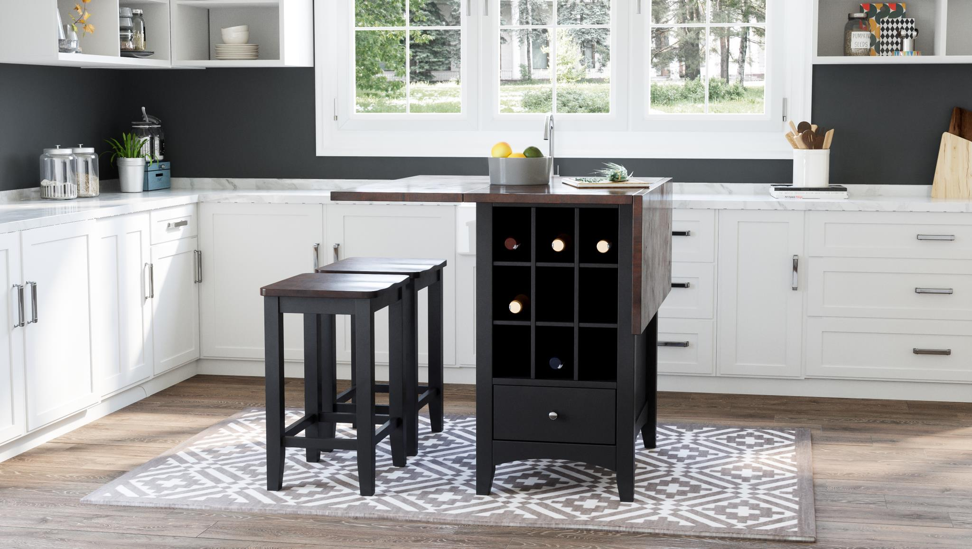 29895 Drop Leaf Counter Table